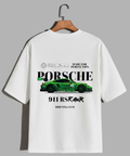 Unisex Oversized Porsche White T-Shirt