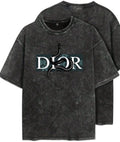 Unisex Acid Washed DIOR Oversized Tee