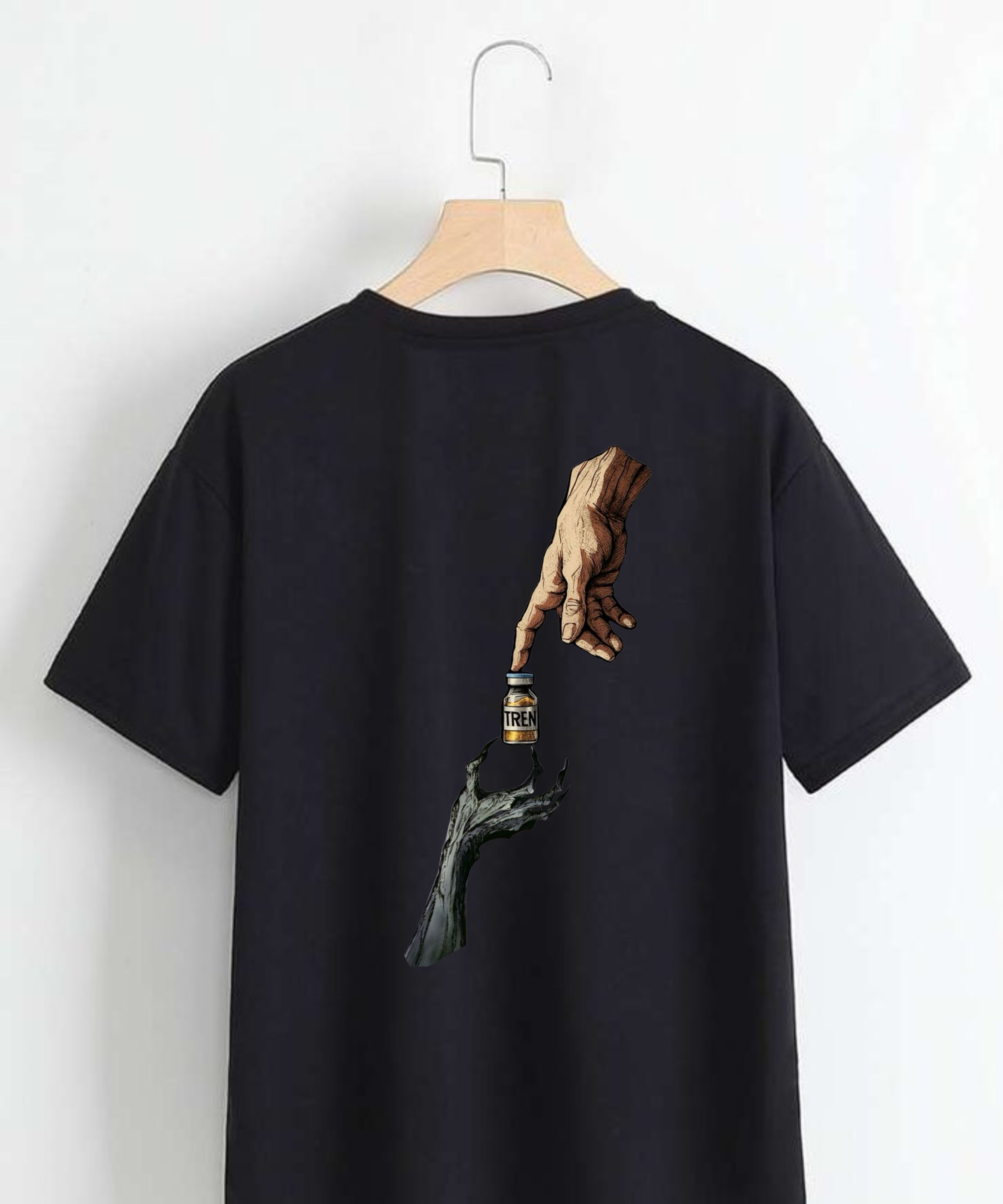 Unisex Oversized White And Black GYM T-Shirt